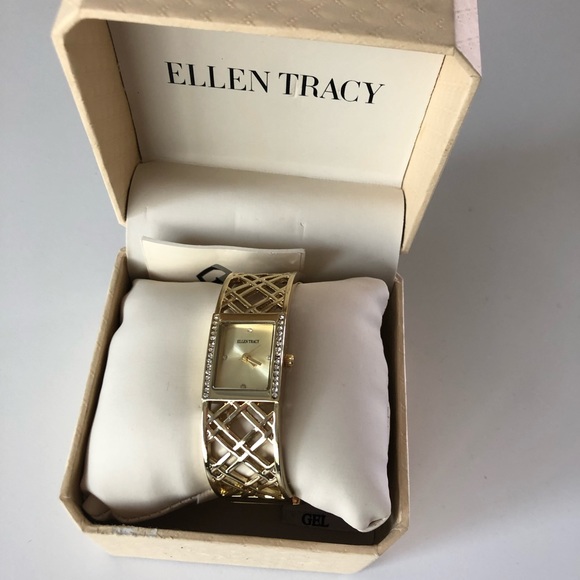 Ellen Tracy Gold cut out watch - Picture 2 of 8